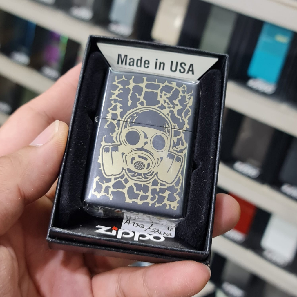 Zippo Lighter Zippo Original - Zippo Skull Gas Mask Design