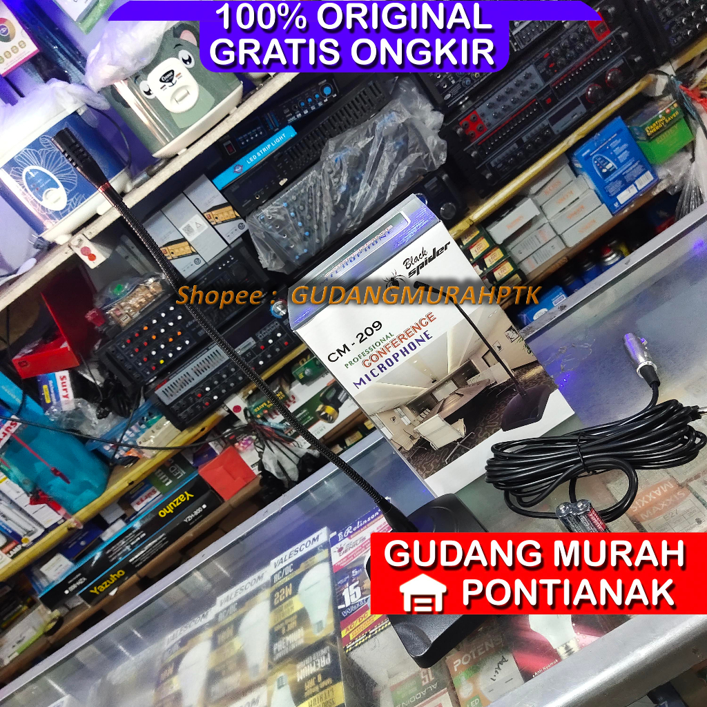 Mic Meja Mic Podium Mic Confrence Blackspider Cocok untuk acara letak duduk Pidato CM 209