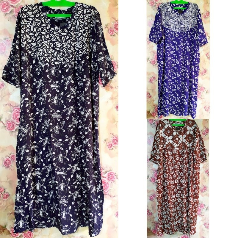 Daster Huza S Jumbo Resi (HM) J-12650 | LongDress Wanita Huza Batik
