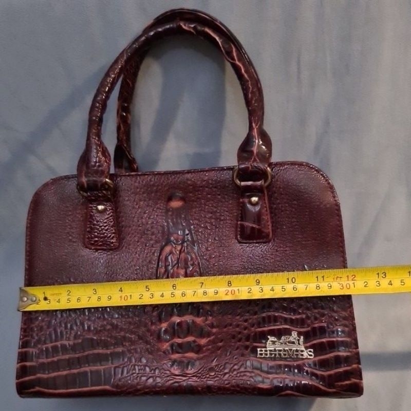 TAS SELEMPANG HER*_MS CROCODILE SKIN MOTIF PRELOVED