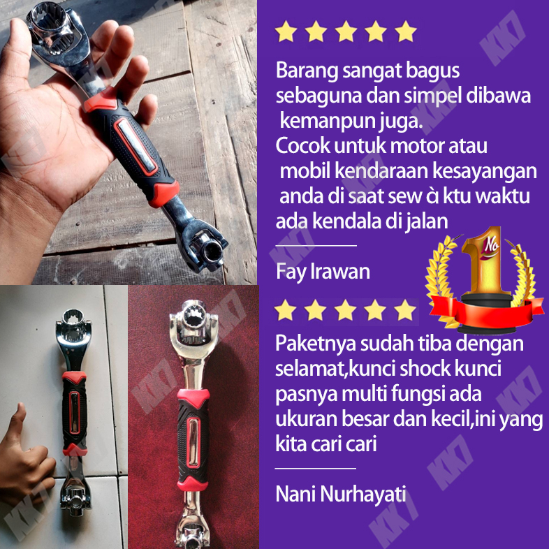 48 in 1 Kunci Shock / Kunci Pas Tiger Wrench Multifungsi