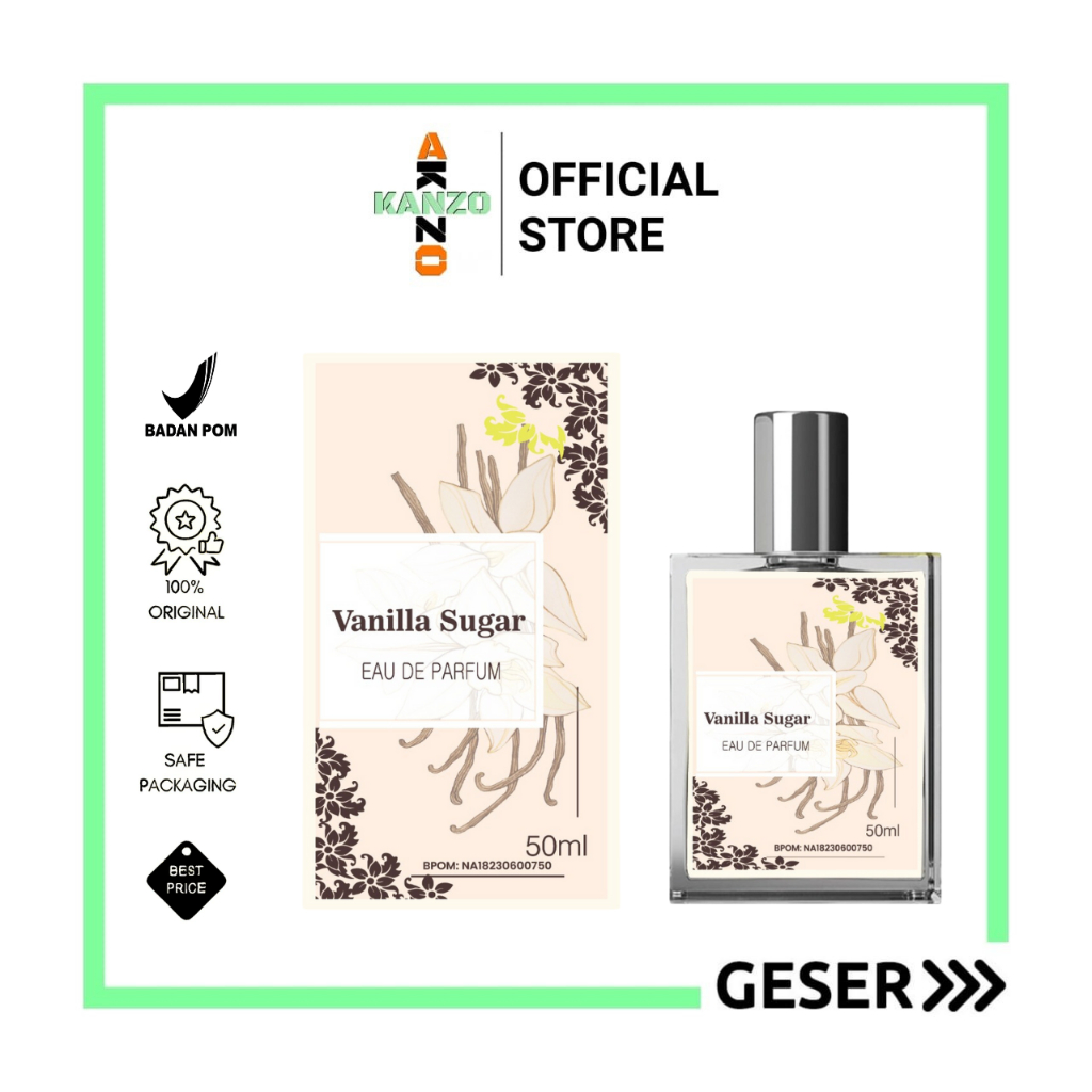 Kanzo - [BPOM] Parfum Vanilla 50ml Premium / Parfum Vanilla Cake 50ml Best Seller / Parfum Pria &amp; Wanita Wangi Tahan Lama