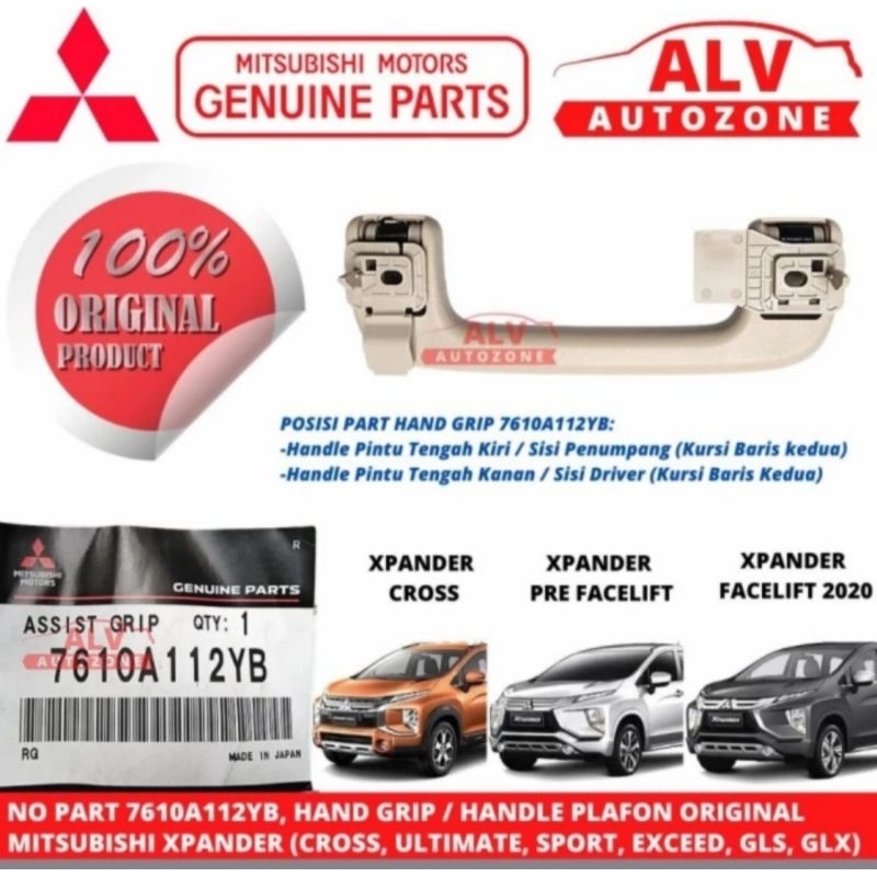 HANDLE / HAND GRIP PLAFOND ORIGINAL MITSUBISHI XPANDER (CROSS, ULTIMATE, SPORT, EXCEED, GLS & GLX)