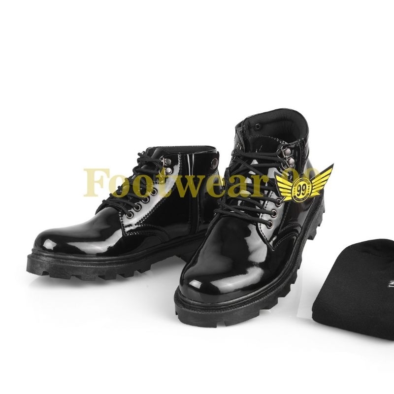 sepatu pdh pria tali resleting kerja dinas security,tni,polri pentopel pormal