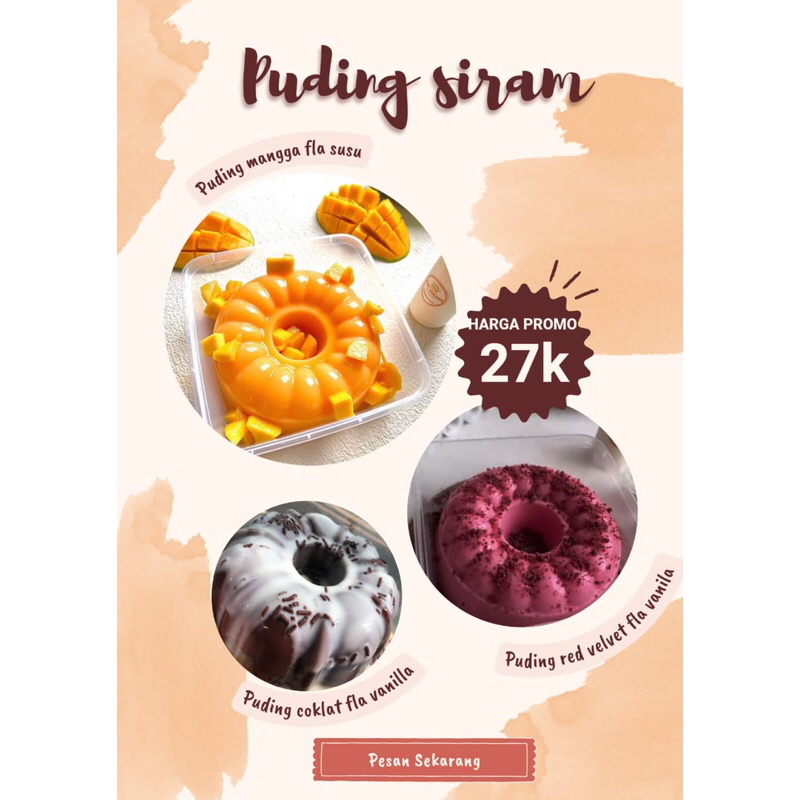 

Puding siram /puding susu/puding puding berenang ukuran 20cm