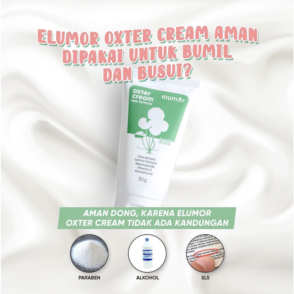 Elumor Oxter Cream New Formula Pemutih Ketiak &amp; Pemutih Selangkangan Original / Elumor Oxter Cream New Formula - Cream Pencerah Ketiak - Cream Pencerah Area Lipatan Badan Alami BPOM