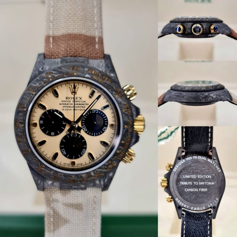 Jam tangan RX Daytona DIW Carbon Nylon Velcro strap Automatic Swiss fullset