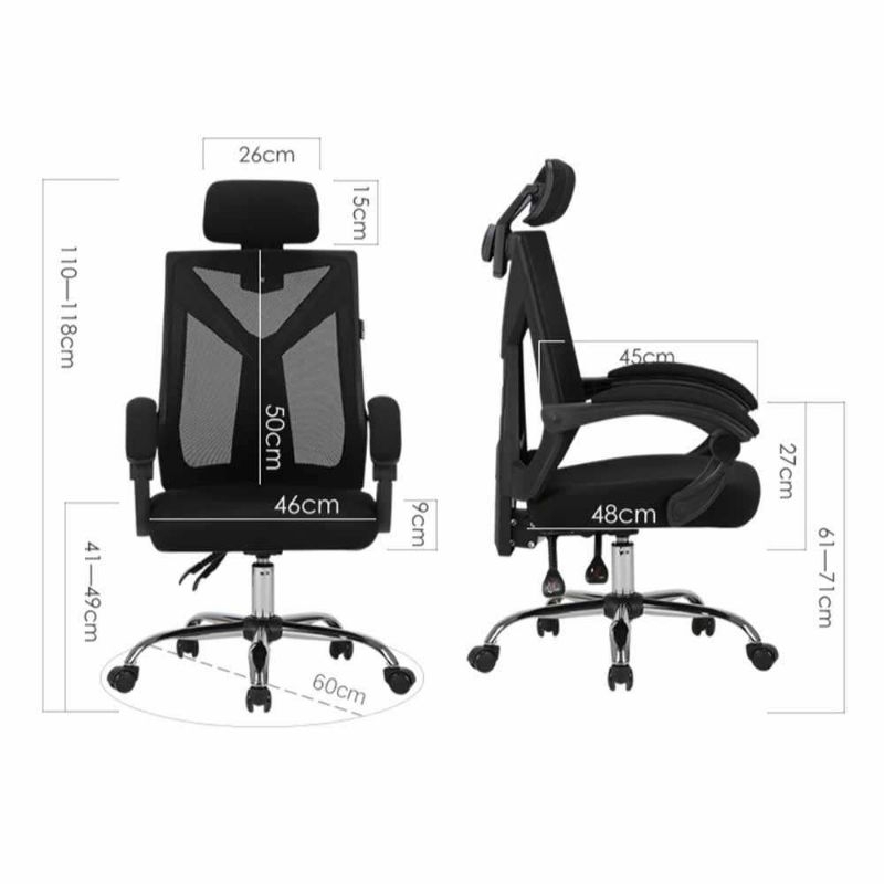 HBADA Kursi Kerja Kantor Office Chair 155 Degrees Reclining - HDNY132BSA