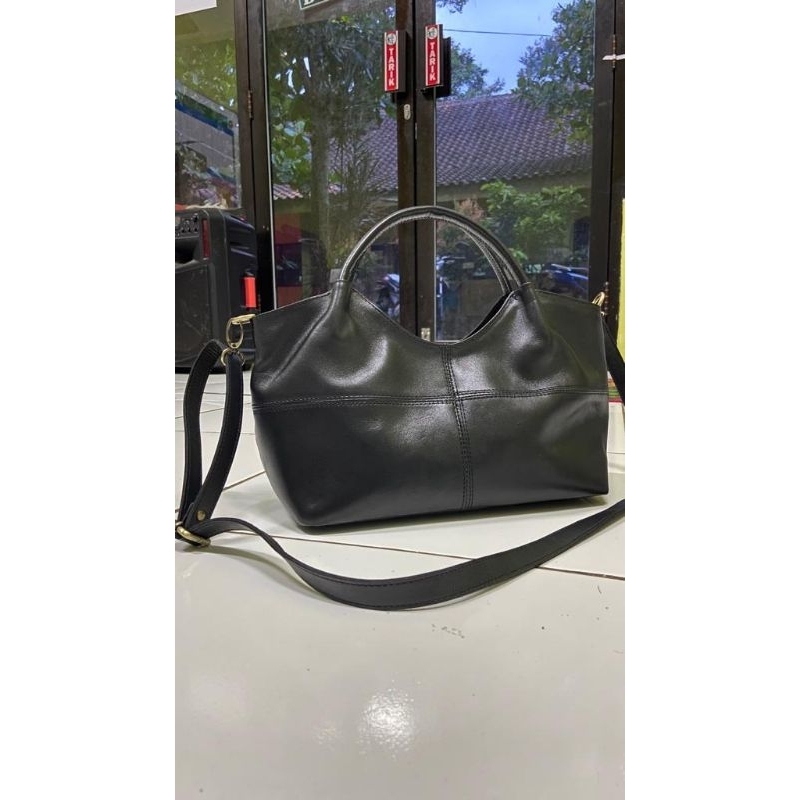 tas wanita kulit asli handbag tote bag selempang kulit sapi asli