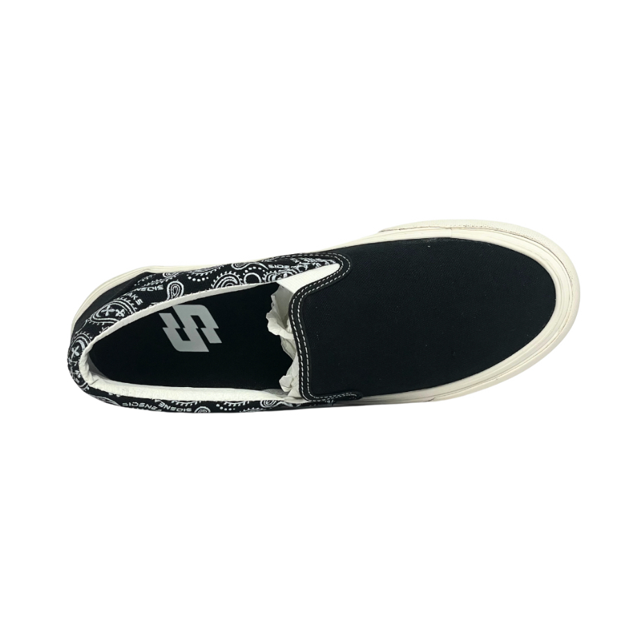Sepatu Sidsneaks - Slip on Exelas Paisley Black White