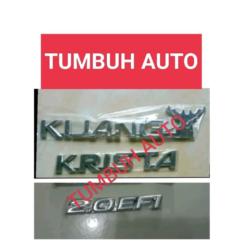 Emblem 3 Pcs Toyota Kijang Kapsul Tanduk Krista 2.0 Efi Long Short