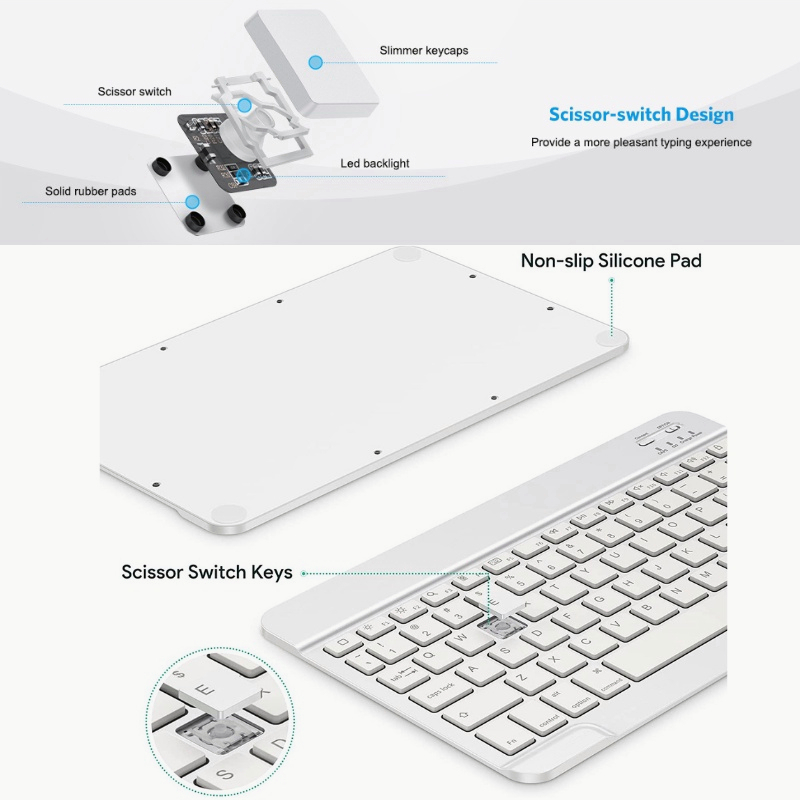 Kit Mouse Keyboard Ponsel Android untuk OPPO Temukan Seri X Seri Reno Seri A dengan Casing Pelindung PU Universal Kabel Micro USB OTG Tipe C