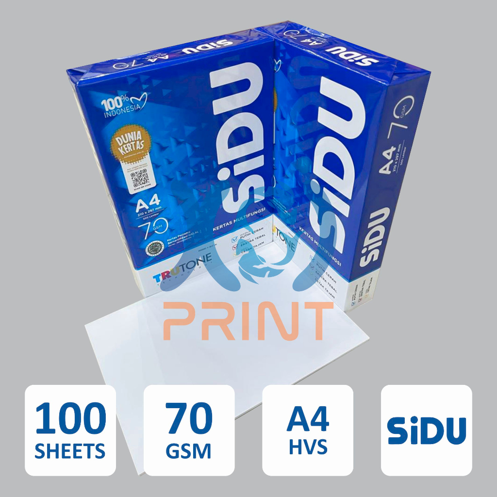 

KERTAS HVS A4 SIDU 70 GSM