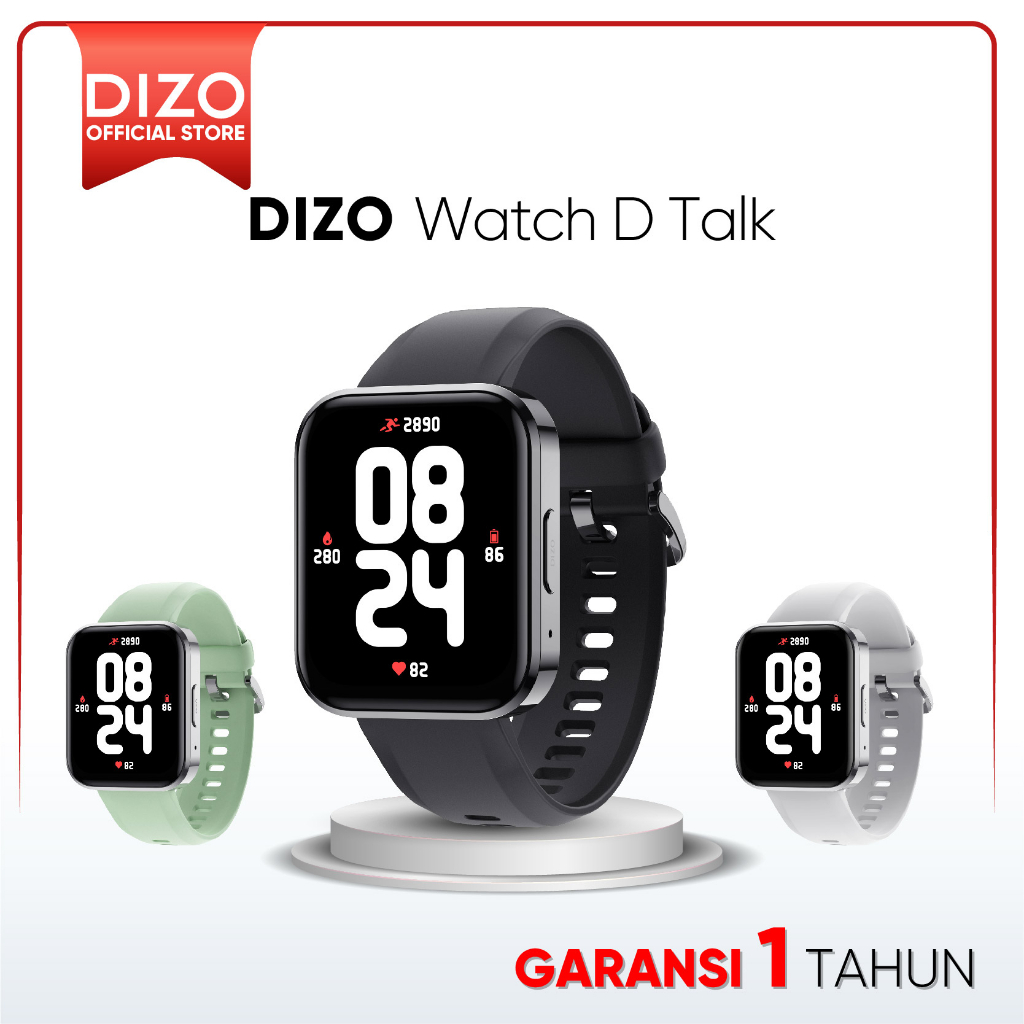 DIZO By realme techlife Watch D Talk Bluetooth Calling watch 1.8''Big Display Health Monitor Sports Waterproof Watch