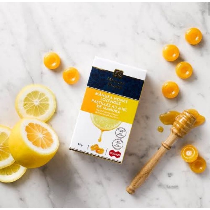 

Manuka Health MGO 400+ Honey Drops Permen Lemon Madu MGO400+
