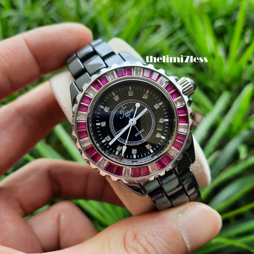 Jam tangan Teiwe swiss TW 5003DS-B05L natural diamond dial sapphire crystal