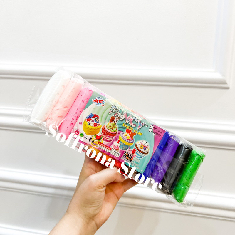 CLAY WARNA WARNI FANCY MAGIC CLAY ISI 12 MAINAN ANAK