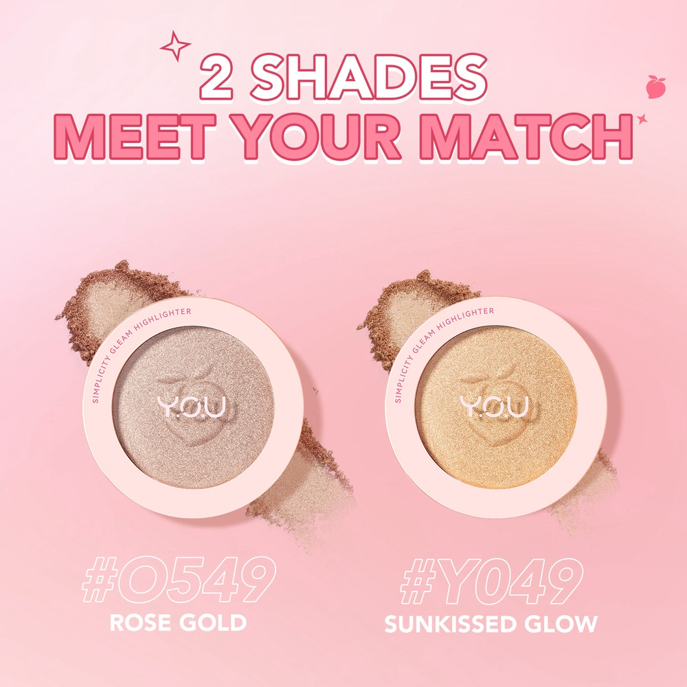 ❤ BELIA ❤ YOU The Simplicity Gleam Highlighter 3.5g | Y.O.U Makeups (✔️BPOM)