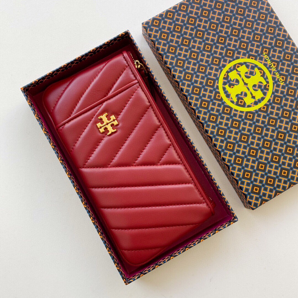 DOMPET TORY BURCH 75602 KIRA CHEVRON PHONE WALLET ORIGINAL