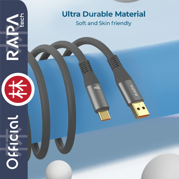 RAPAtech DC8081 - LINE PRO I - USB-A to USB-C Data Cable 100W 5A 1M