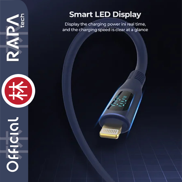 RAPAtech DC8084 - LINE PRO I - USB-C to Lightning Data Cable 27W LED