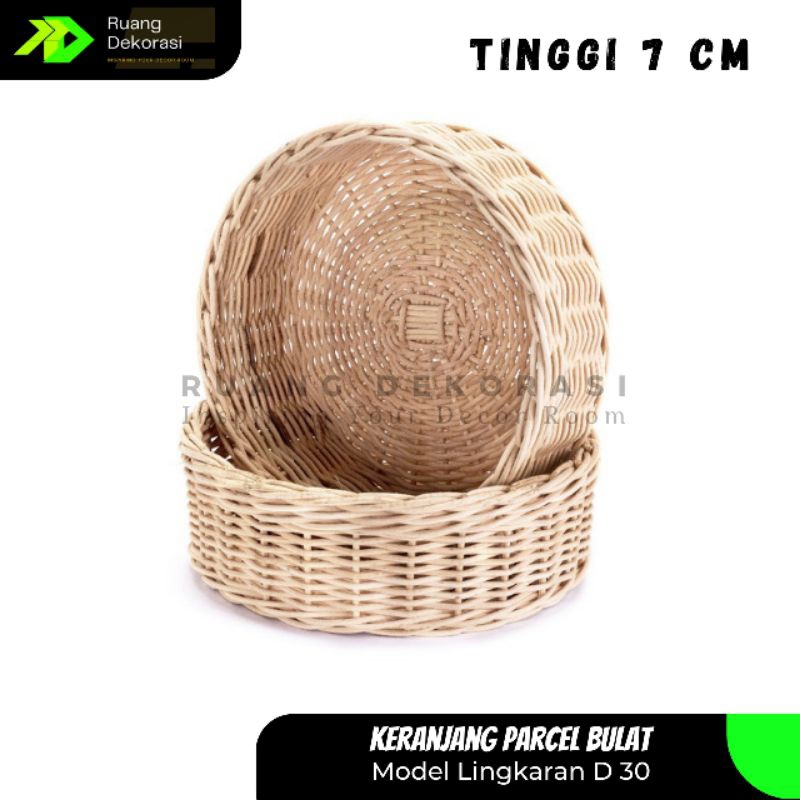Keranjang Rotan Bulat Besar D 30 Keranjang Souvenir Hampers Keranjang Rotan Bulat Keranjang Seseraha