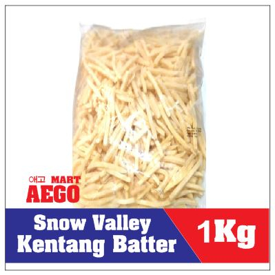 

snowvalley kentang goreng batter 1kg snow valley french fries butter