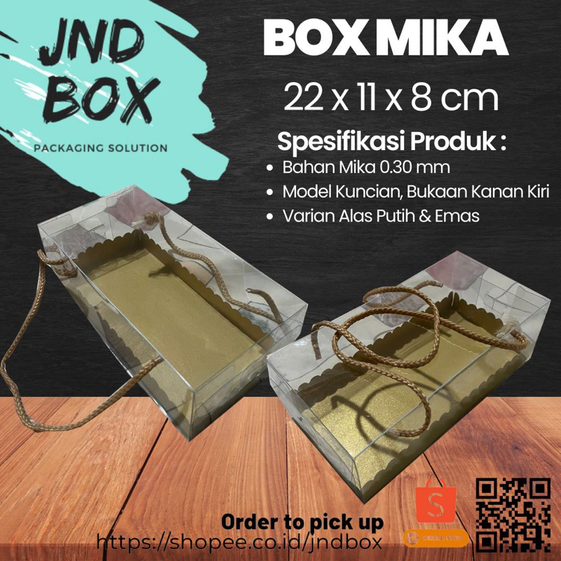 Box Mika Doskue 22 x 11 x 8 cm (Min Order 2 Pcs)