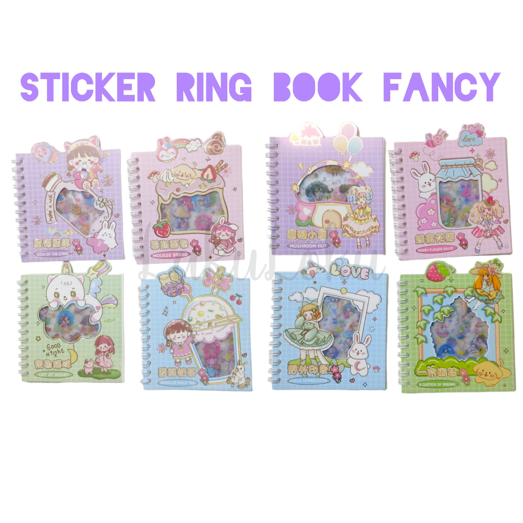 

Sticker Fancy Girl / Buku Spiral Sticker Anime Fancy / Ring Book Sticker Fancy Ukuran Mini