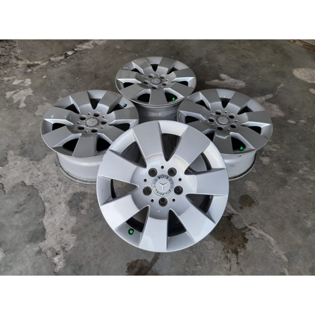 Velg Pelek Original Bekas Pakai Mercy C200 Ring 16 x 7.5 ET53 Pcd 5x112