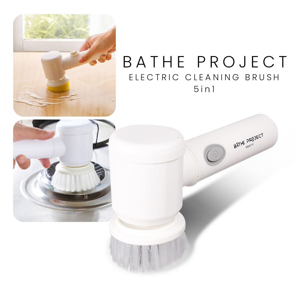 BATHE PROJECT SIKAT ELEKTRIK MAGIC BRUSH 5 IN 1 ELECTRIC CLEANING BRUSH WQ8110 PUTIH