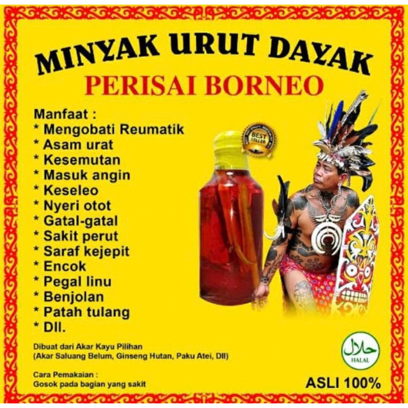 Minyak urut Dayak Asli Kalimantan