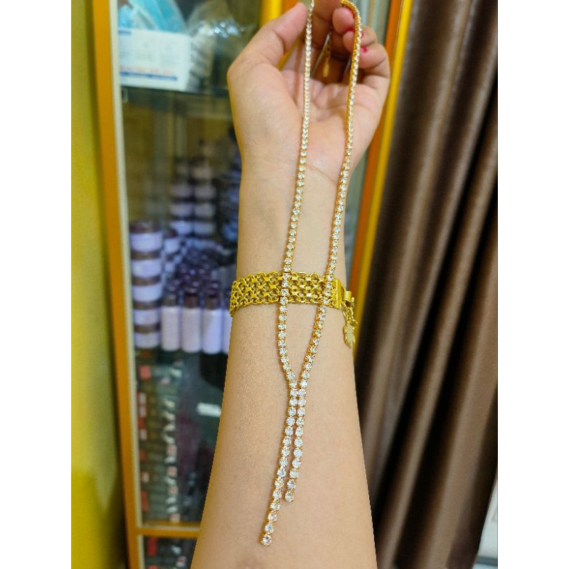 kalung koye permata replika berlian lapis import