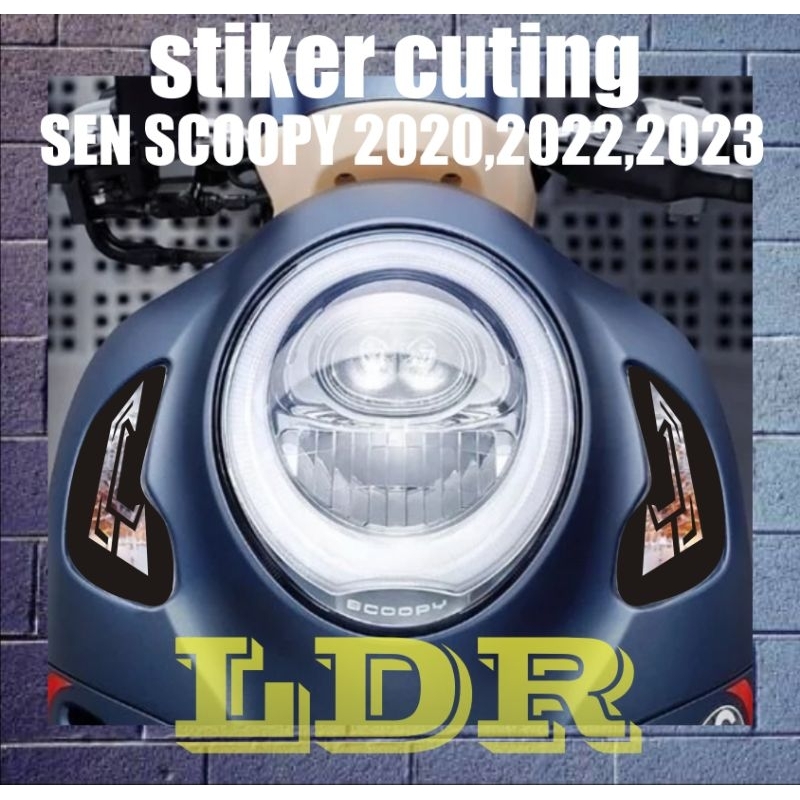 stiker cutting sen depan belakang motor scoopy