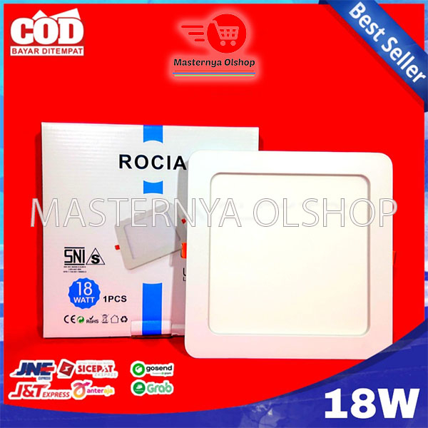 ROCIA LAMPU PANEL LED 18 WATT IB SEGI DOWNLIGHT INBOW PLAFON SLIM SNI