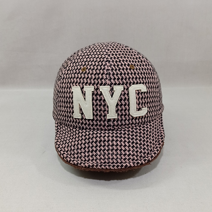 Topi Cap Chunglim NYC Houndstooth Visor Pendek Second Original