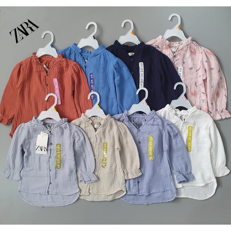 Kemeja Tunik Atasan Anak Perempuan Zara Kids Girl
