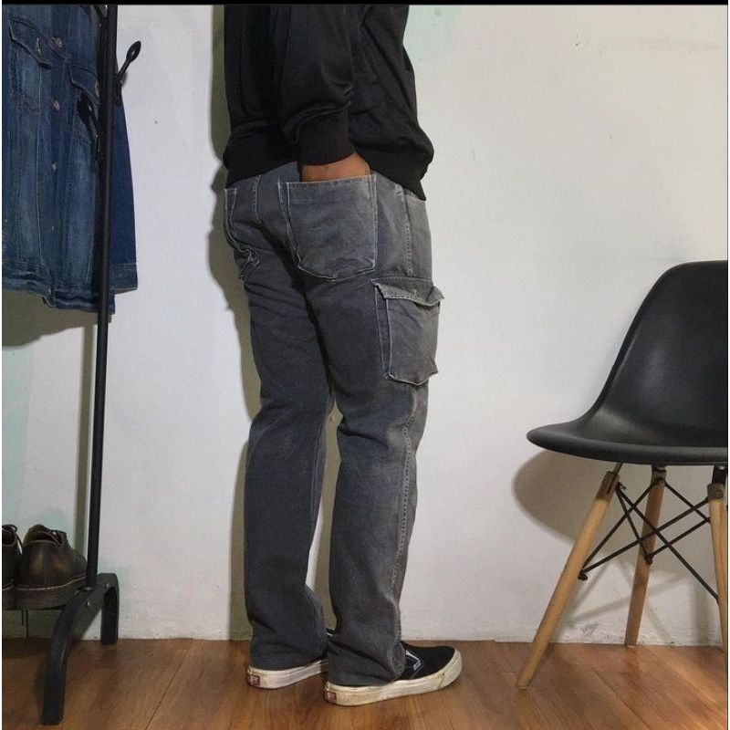 URBAN RESEARCH CARGO JEANS GRAY