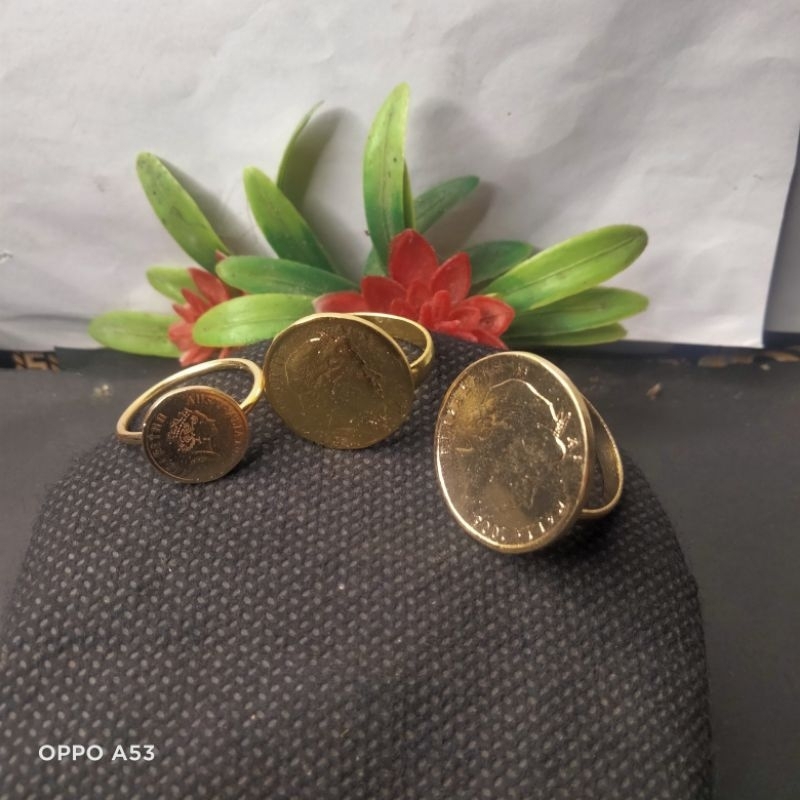 CinCin koin dolar mirip emas kuno asli(Jinar)