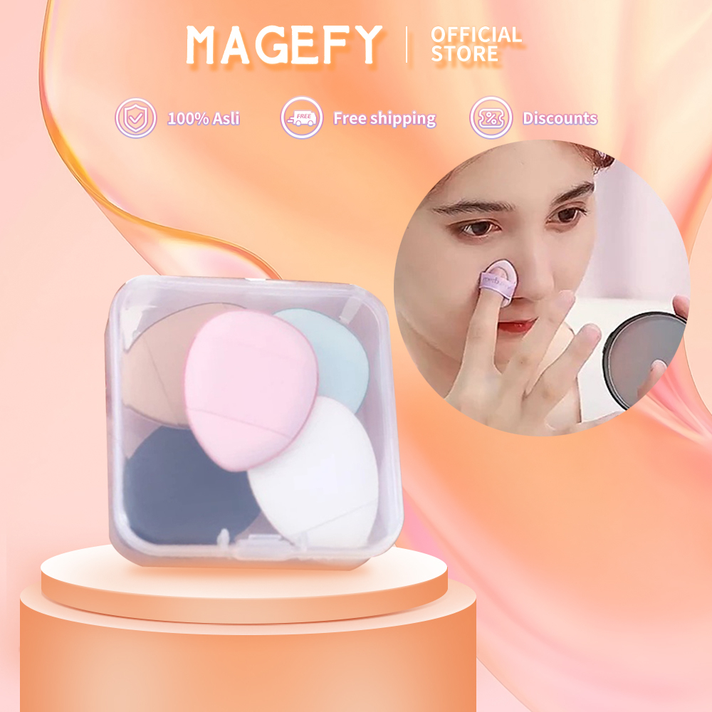 MAGEFY Satu jari Mini bedak Foundation Detail spons rias wajah Concealer krim campuran kosmetik aksesoris alat rias 1331