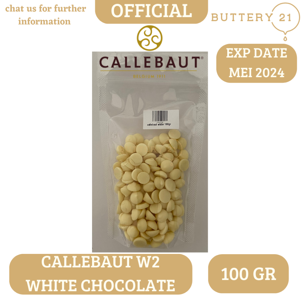 

REPACK 100 GR Callebaut White Chocolate W2 Cokelat Couverture