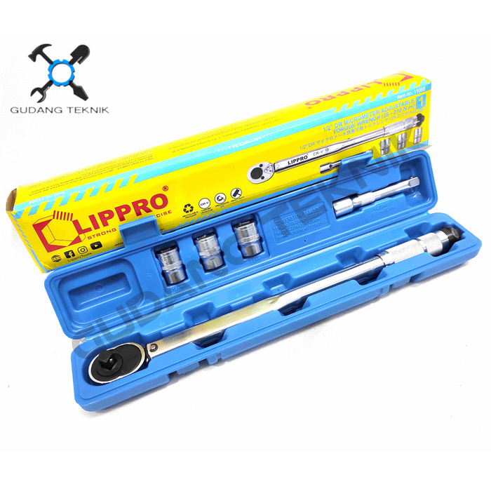 Kunci Moment Kunci Torsi 1/2&quot; 28-210Nm 11068 LIPPRO GRIP ON / Torque Wrench Kunci Momen 1/2 Inch 28-210 N.M LIPPRO GRIP ON