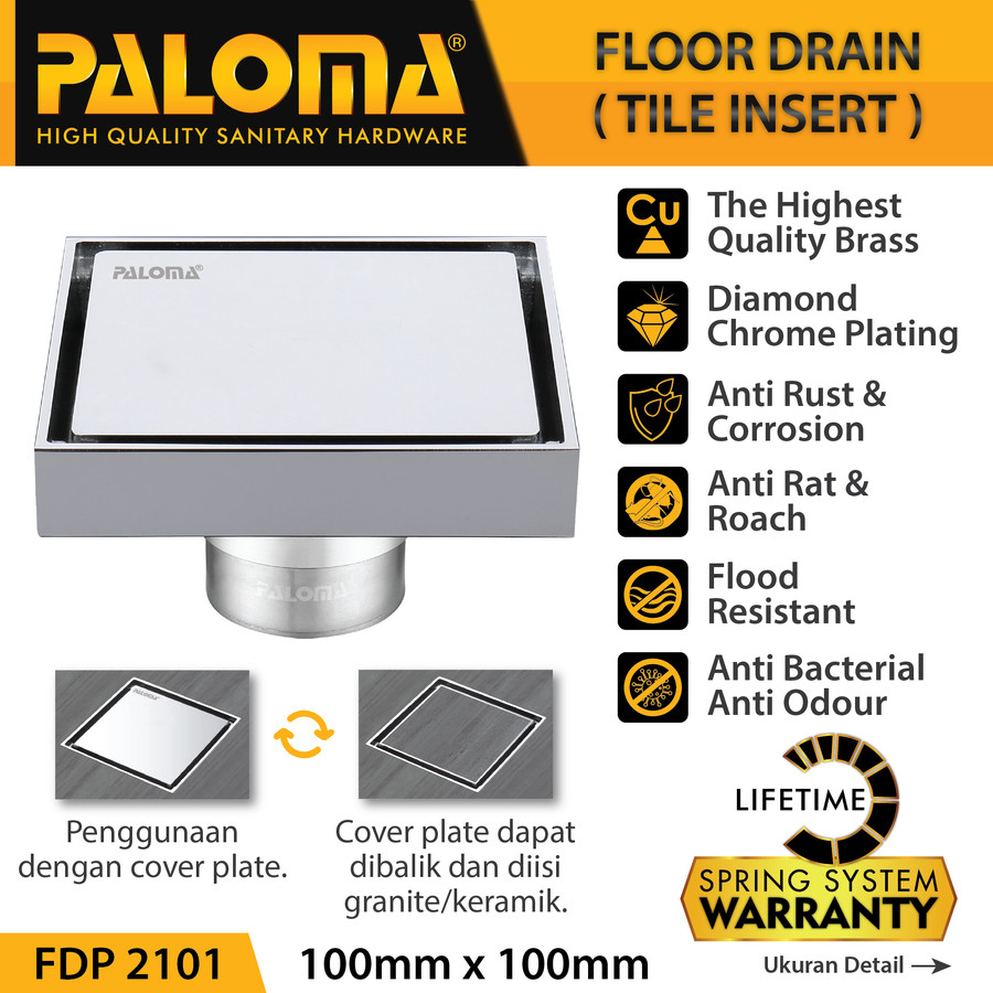 Paloma Floor Drain Strainer Saringan Got Kamar Mandi Anti Bau FDP 2101