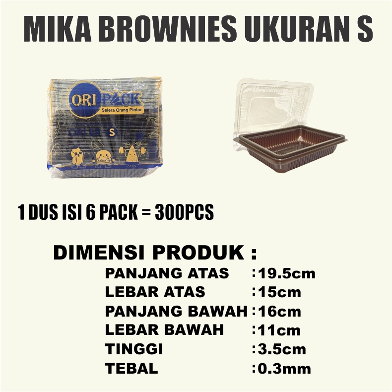 Mika Brownies S Kecil / Mika Brownis M Sedang / Mika Bronis L Besar Per Pack Mika Kue Bolu Var