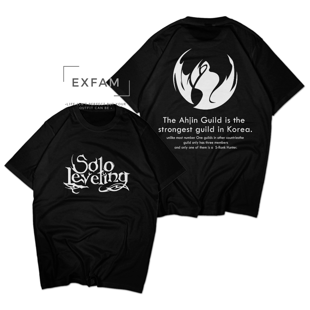 T Shirt Kaos Solo Leveling Ahjin Guild Komik Manhwa Korea