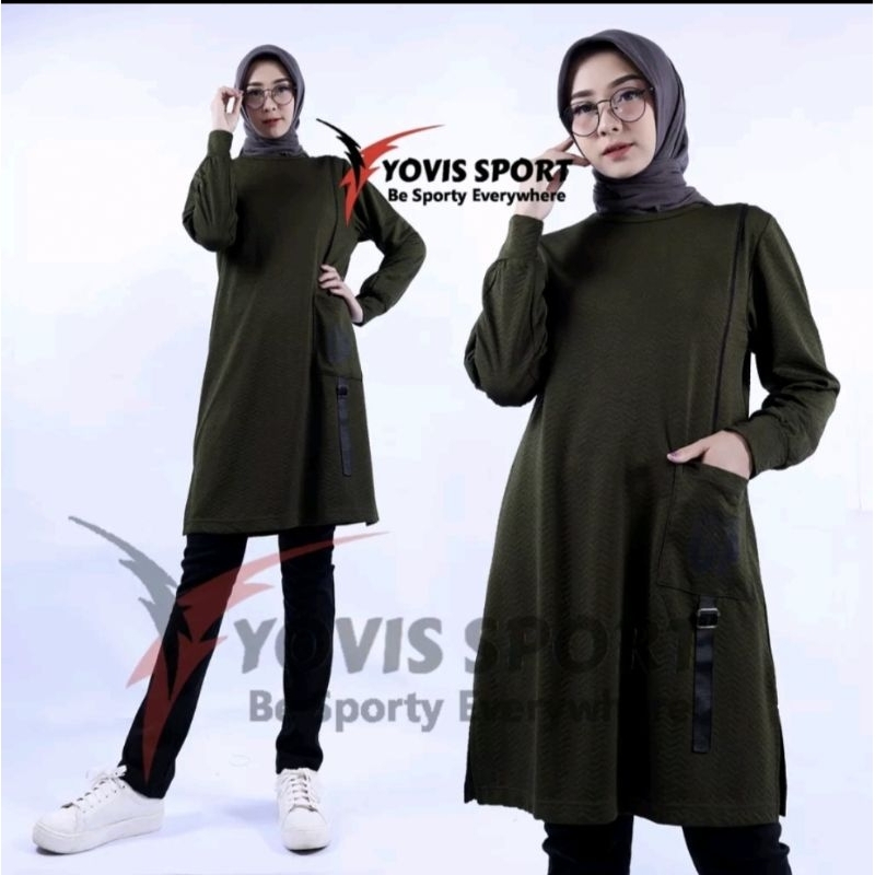 Baju Atasan Olahraga Tunik Jaguard Yovis Sport/Tunik Muslimah Yovis