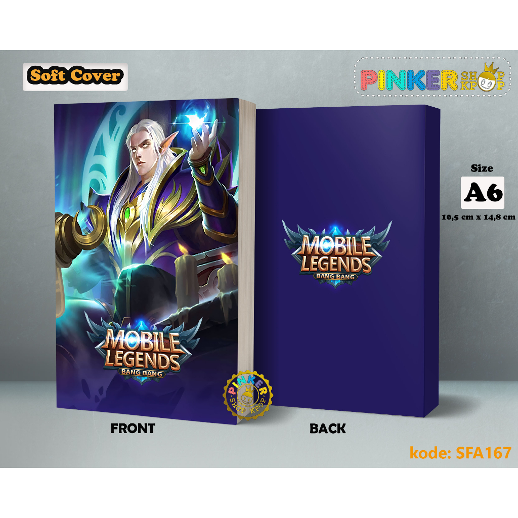 

(SFA167) Pocket Note Mobile legends Estes Elf king Softcover A6/A5 Buku Tulis catatan Notes Agenda Planner Jurnal
