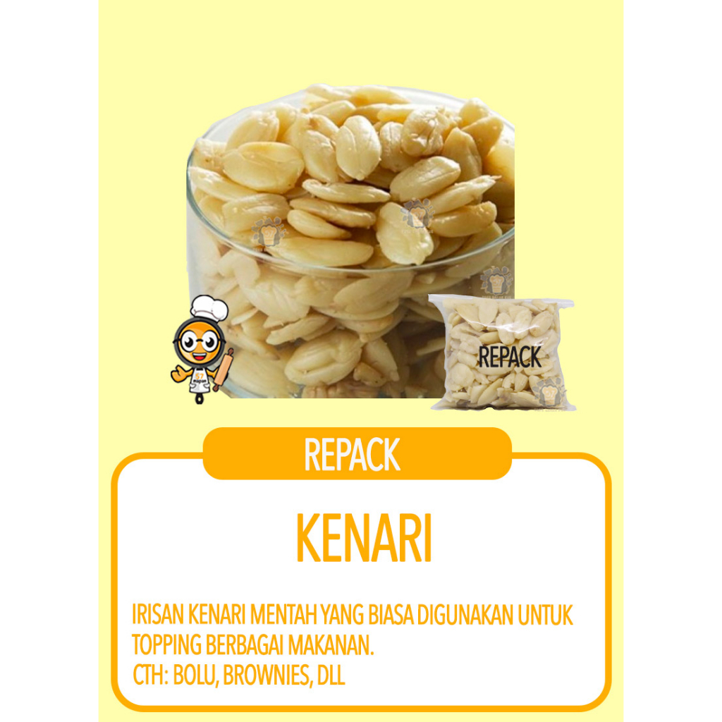 

KACANG KENARI UTUH BUKAN CINCANG, REPACK (500 GR, 1 KG) PACKING VACCUM
