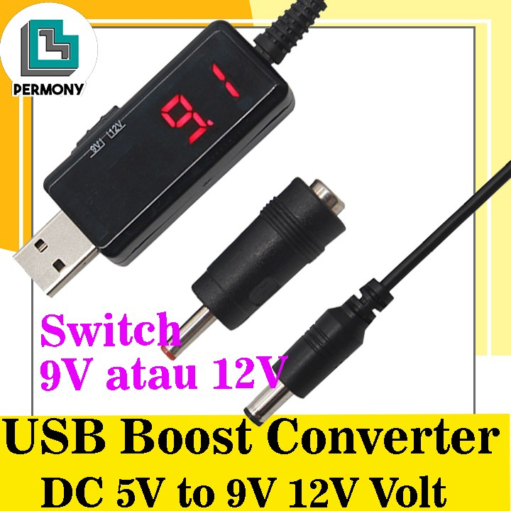 USB 5V TO 9V 12V 2A boost converter step up DC power bank router modem stepup  penaiki tegangan