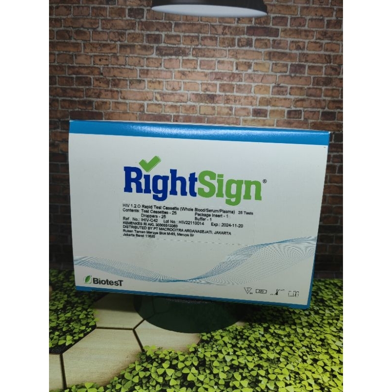 HIV CARD TEST RIGHTSIGN BIOTEST 25 TEST  ( Whole Blood/Serum/Plasma)